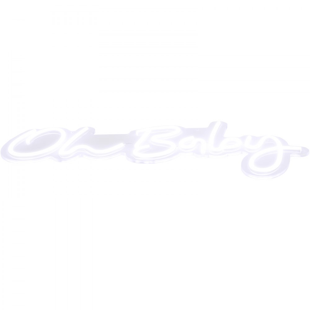 VEVOR Oh Baby Neon Sign for Wall Decor, with Remote Control and Dimmable Switch for Baby Shower decorations, Birthday Party, Wedding Decor, 23.5x12 inches (Warm White)