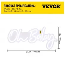 VEVOR Oh Baby Neon Sign for Wall Decor, with Remote Control and Dimmable Switch for Baby Shower decorations, Birthday Party, Wedding Decor, 23.5x12 inches (Warm White)