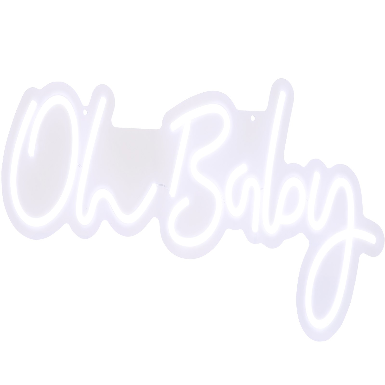VEVOR Oh Baby Neon Sign for Wall Decor, with Remote Control and Dimmable Switch for Baby Shower decorations, Birthday Party, Wedding Decor, 23.5x12 inches (Warm White)