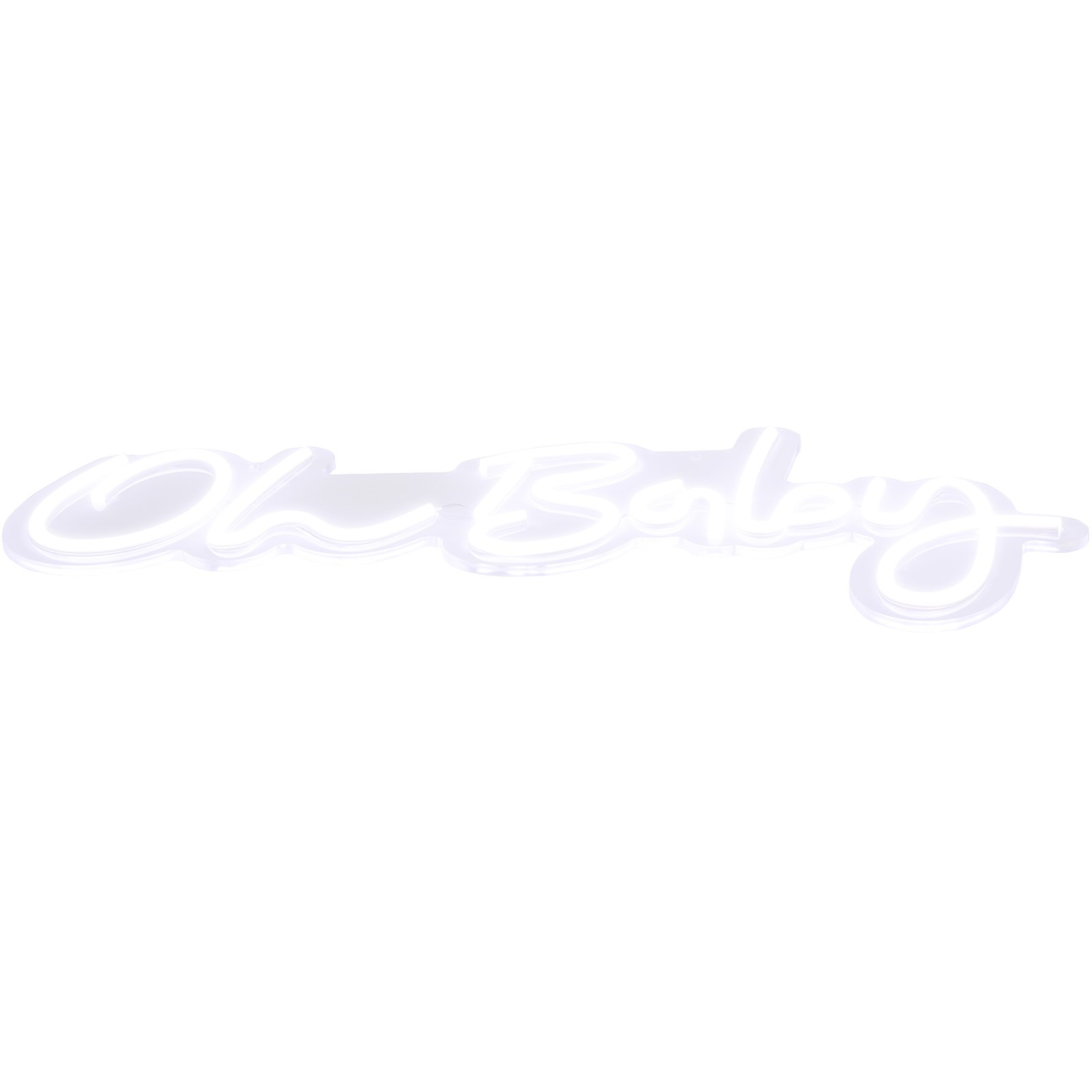 VEVOR Oh Baby Neon Sign for Wall Decor, with Remote Control and Dimmable Switch for Baby Shower decorations, Birthday Party, Wedding Decor, 23.5x12 inches (Warm White)