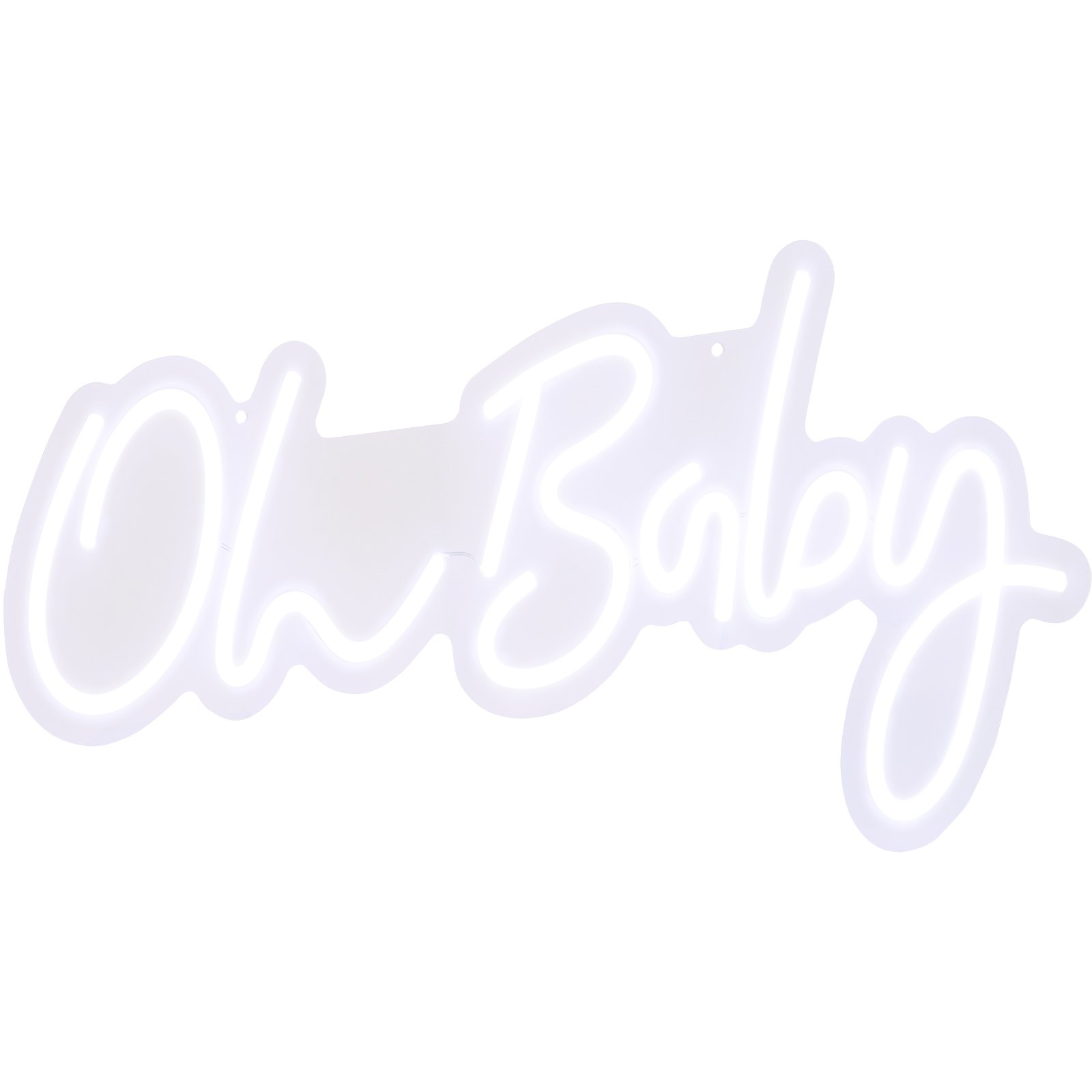 VEVOR Oh Baby Neon Sign for Wall Decor, with Remote Control and Dimmable Switch for Baby Shower decorations, Birthday Party, Wedding Decor, 23.5x12 inches (Warm White)
