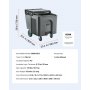 VEVOR Commercial Ice Bin, 125 lbs Portable Ice Caddy, 31.5 x 22.8 x 29 inch Insulated Ice Carrier with 4 Wheels and Flip Lid, Large Ice Bin for Catering, Kitchens, Bistros, Restaurants, and Bars
