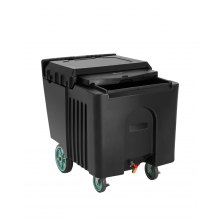 VEVOR Commercial Ice Bin 61.6 L Portable Ice Caddy with Sliding Lid and 4 Wheels