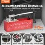 VEVOR Hydrostatic Test Pump, Max 25 bar/362 PSI, Dual Valve Hydraulic Manual Water Pressure Tester Kit with Gauge 10L Water Tank, 1.4 m Hose with 1.27 cm External Thread Connector for Pipeline