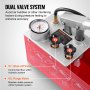 VEVOR Hydrostatic Test Pump, Max 25 bar/362 PSI, Dual Valve Hydraulic Manual Water Pressure Tester Kit with Gauge 10L Water Tank, 1.4 m Hose with 1.27 cm External Thread Connector for Pipeline