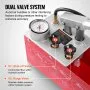 VEVOR Hydrostatic Test Pump, Max 25 bar/362 PSI, Dual Valve Hydraulic Manual Water Pressure Tester Kit with Gauge 10L Water Tank, 1.4 m Hose with 1.27 cm External Thread Connector for Pipeline