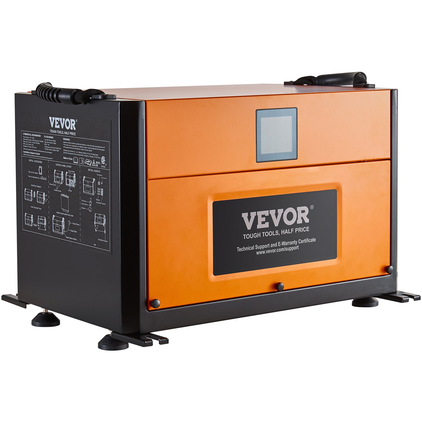 VEVOR 190 Pints Commercial Dehumidifier with Drain Hose for Crawl Spaces, Basements Warehouse & Job Sites, Large Capacity Dehumidifier for Water Damage Restoration, Auto Defrost, CSA Listed