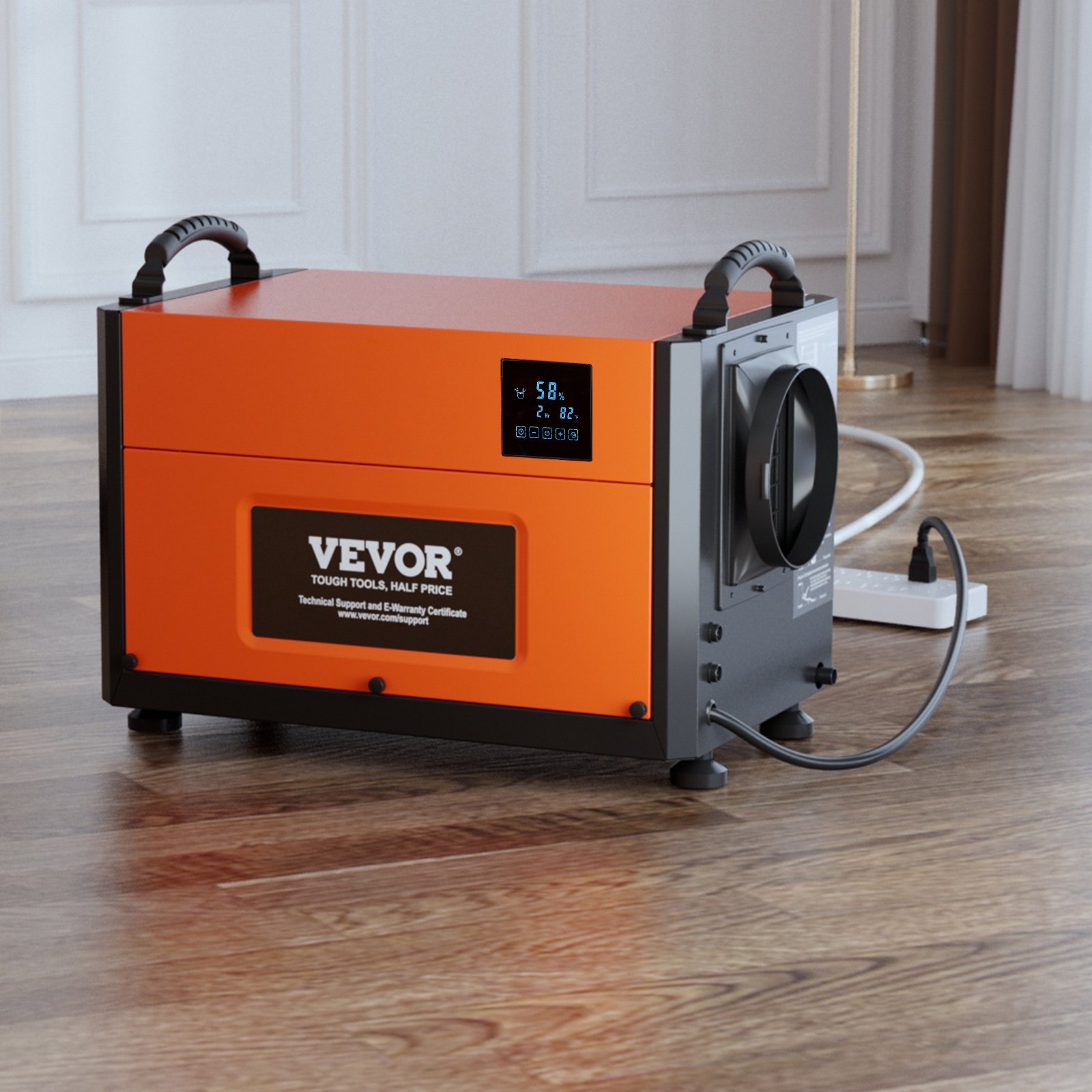 VEVOR 125 Pints Commercial Dehumidifier with Drain Hose for Crawl Spaces, Basements Warehouse & Job Sites, Large Capacity Dehumidifier for Water Damage Restoration, Auto Defrost, CSA Listed