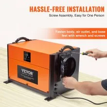 VEVOR 156 Pints Commercial Dehumidifier with Drain Hose for Crawl Spaces, Basements Warehouse & Job Sites, Large Capacity Dehumidifier for Water Damage Restoration, Auto Defrost, CSA Listed
