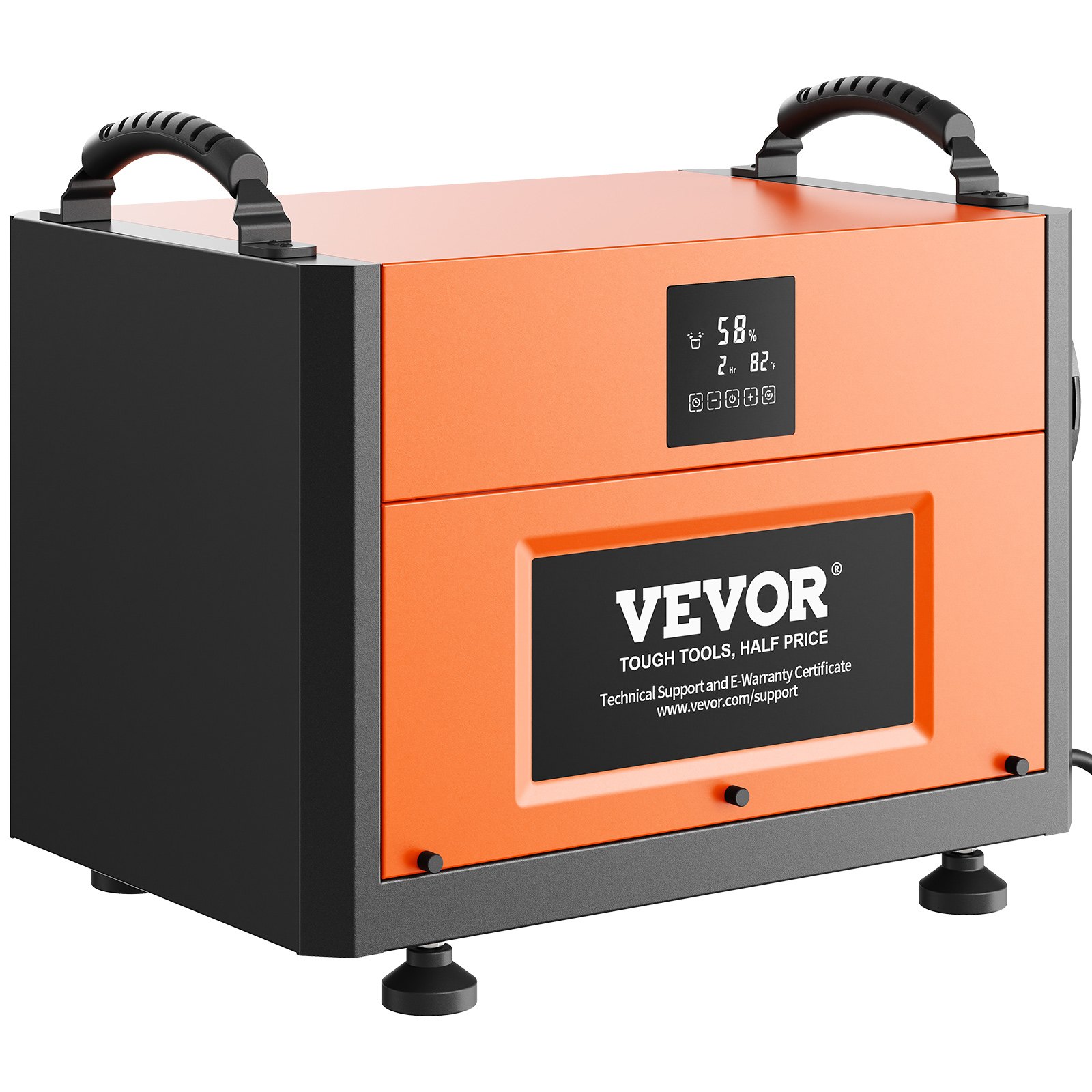 VEVOR 156 Pints Commercial Dehumidifier with Drain Hose for Crawl Spaces, Basements Warehouse & Job Sites, Large Capacity Dehumidifier for Water Damage Restoration, Auto Defrost, CSA Listed