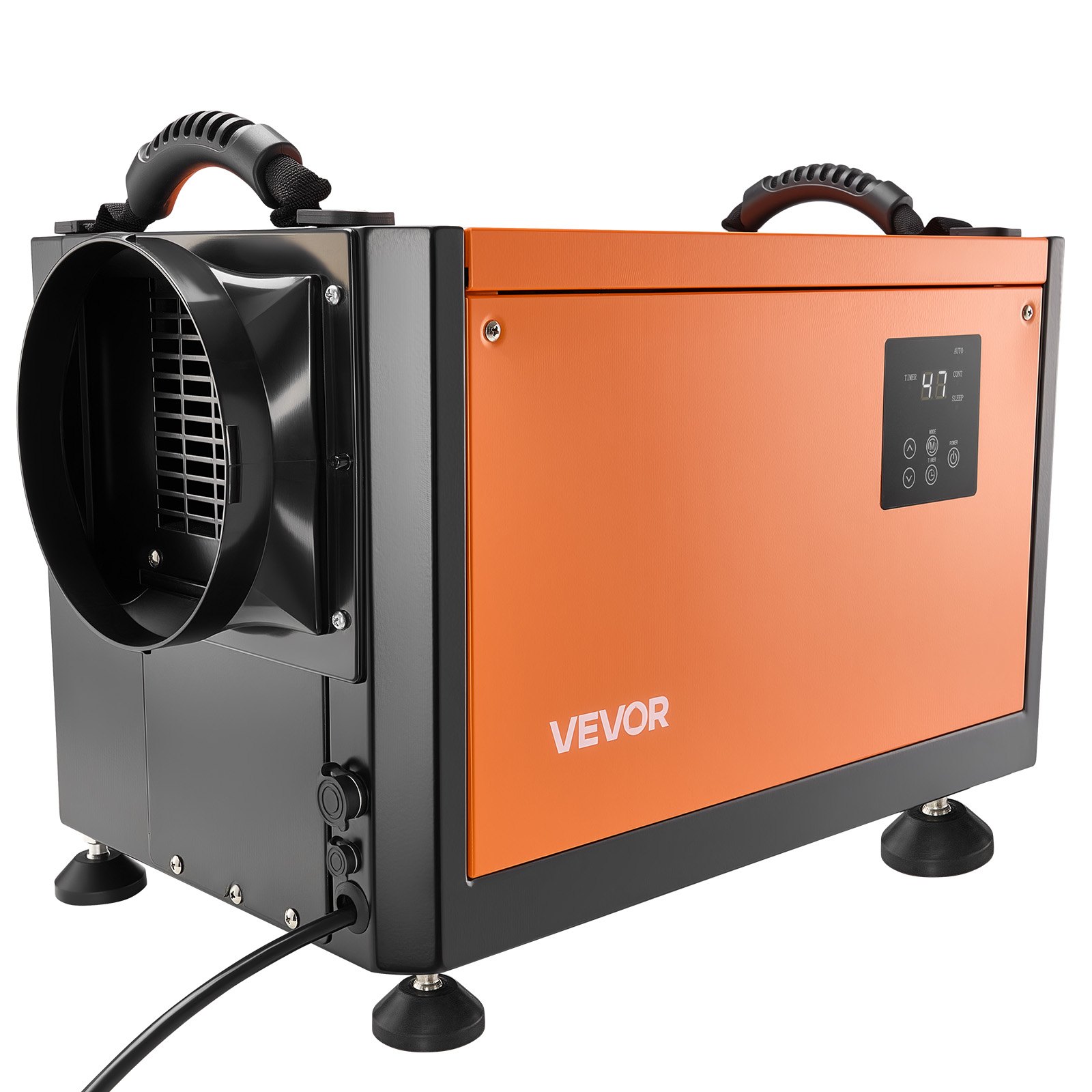 VEVOR 70 Pints Commercial Dehumidifier with Drain Hose, Portable Crawl Space Dehumidifiers for Basement Storage Room Industrial, Auto Defrost/Drainage, Heavy-duty Galvanized Steel, LED Indicate