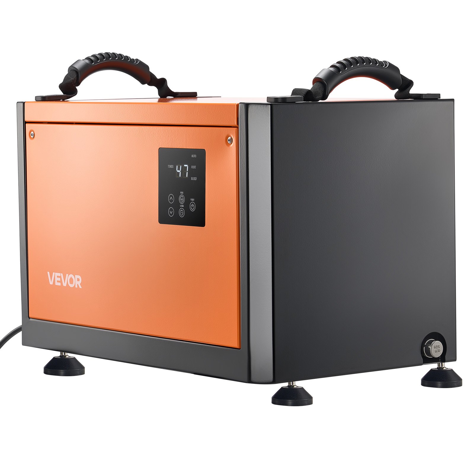 VEVOR 70 Pints Commercial Dehumidifier with Drain Hose, Portable Crawl Space Dehumidifiers for Basement Storage Room Industrial, Auto Defrost/Drainage, Heavy-duty Galvanized Steel, LED Indicate