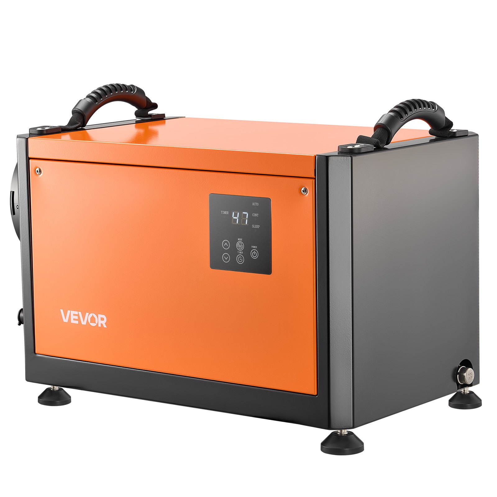 VEVOR 70 Pints Commercial Dehumidifier with Drain Hose, Portable Crawl Space Dehumidifiers for Basement Storage Room Industrial, Auto Defrost/Drainage, Heavy-duty Galvanized Steel, LED Indicate