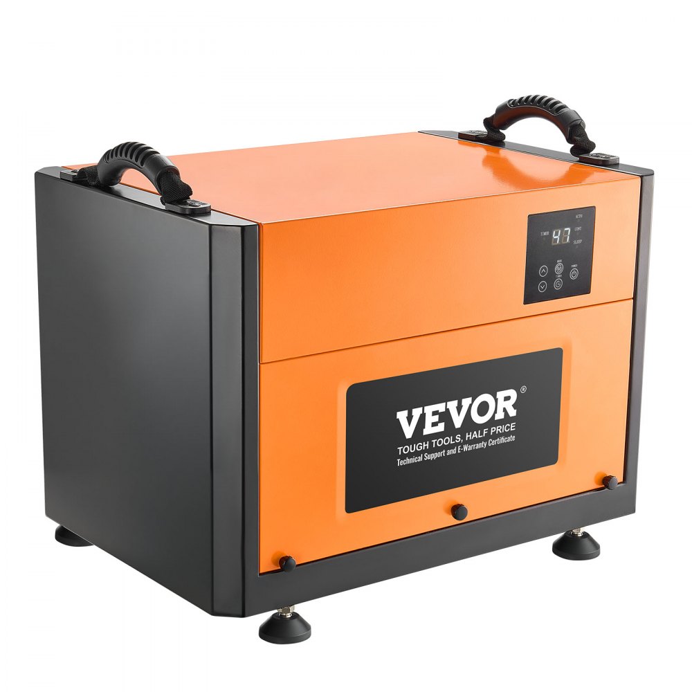 VEVOR 125 Pints Commercial Dehumidifier with Drain Hose, Portable Crawl Space Dehumidifiers for Basement Storage Room Industrial Grade, Auto Defrost/Drainage, Heavy-duty Galvanized Steel, LED Indicate