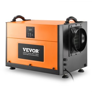VEVOR 156 Pints Commercial Dehumidifier with Drain Hose, Portable Crawl Space Dehumidifiers for Basement Storage Room Industrial Grade, Auto Defrost/Drainage, Heavy-duty Galvanized Steel, LED Indicate | VEVOR US