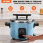 VEVOR Comercial Arroz Cooker 50-Cup Antiaderente Panela 10L 24H Manter Aquecido Restaurante