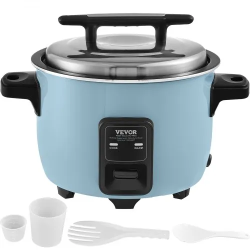 VEVOR Commercial Rice Cooker, 60-Cup Rice Cooker, 13 Liter Large Rice Cooker and Warmer with Nonstick Inner Pot, Fast Cooking and 24-Hour Keep Warm, with Rice Cup and Paddle, for Restaurant
