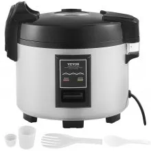 VEVOR Commercial Rice Cooker, 60-Cup Rice Cooker, 13.74 Qt / 13 Liter Large Rice Cooker and Warmer with Nonstick Inner Pot, Fast Cooking and 12-Hour Keep Warm, with Rice Cup and Paddle, for Restaurant
