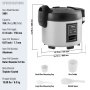 VEVOR Comercial Arroz Cooker 45-Cup Antiaderente Panela 9L 12H Manter Aquecido Restaurante