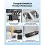 VEVOR Commercial Ice Cream Machine, 20-28L/H Yield, 2200W 3-Flavor Countertop Soft Serve Ice Cream Maker with 2 x 6L Hoppers & Hopper Agitation, Pre-Cooling Self-Cleaning for Snack Dessert Shops