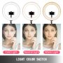 19" Dimmable LED Ring Light Diffuser 2700K-5500K W/ Adjustable Stand