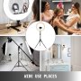 VEVOR 19inch Ring Light,LED Dimmable Ring Light 19inch,Large Ring Light with Stand Adjustable Color Temperature 2700K-5500K Diva Big Ring Light for Portrait YouTube Video Vlog and Makeup , Black