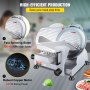 VEVOR 240W Commercial Meat Slicer, Electric Deli Food Slicer, 10" Carbon Steel Blade Electric Food Slicer, 350-400RPM Meat Slicer, 0 - 0.47 inch Thickness Adjustable for Commercial and Home Use
