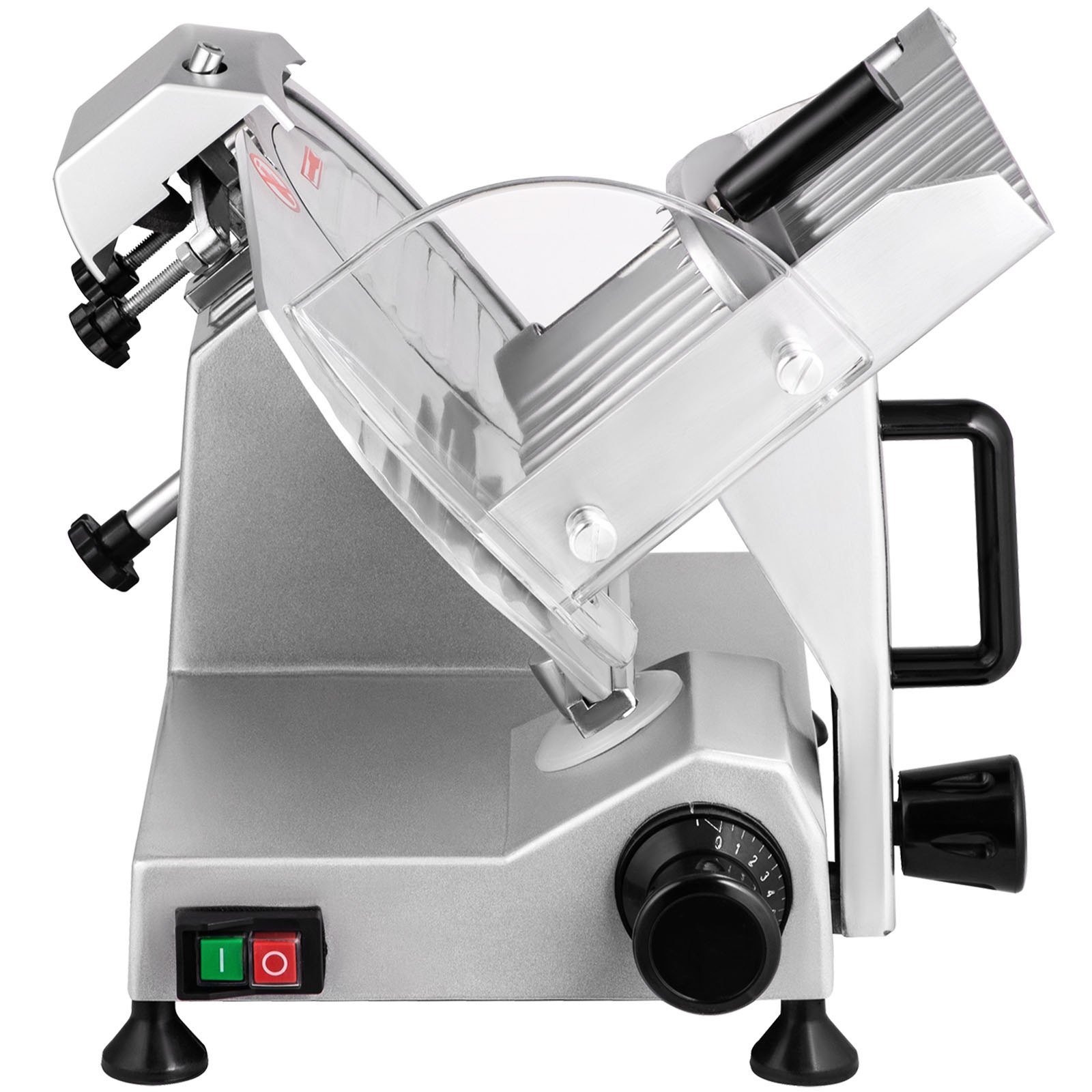 VEVOR Commercial Meat Slicer, 200W Electric Deli Food Slicer, 350-400RPM Meat Slicer with 20.3 cm Carbon Steel Blade, 0 - 1.2 cm Adjustable Thickness Electric Meat Slicer for Home and Commercial Use