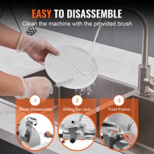 VEVOR Meat Slicer, 340W Electric Deli Food Slicer with 10" SUS420 Stainless Steel Blade and Built-in Sharpening Stone, 0-0.6 inch Adjustable Thickness for Commercial and Home Use, Cut Meat and Cheese
