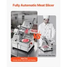 VEVOR Automatic Meat Slicer Electric Deli Slicer Machine 500W 10 in Sharp Blade