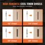 VEVOR Mortising Attachment for Drill Press, 4 Model Drills Square Hole Chisel Set, Bench Drill Locator Set Mortise and Tenon Tools with 5 Bushings, for Woodworking Mortising Tenoning Drilling Machine
