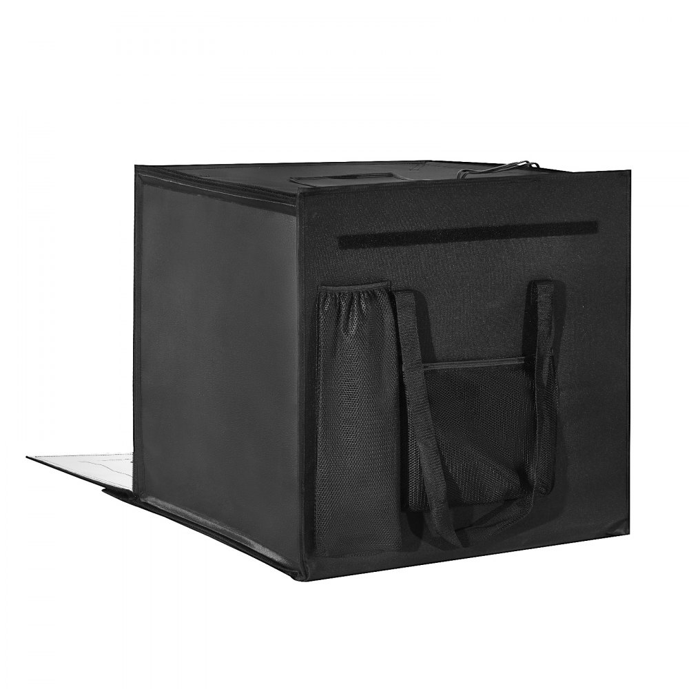 Caja de luz para estudio fotográfico VEVOR, 50,8 x 50,8 cm, 3000-5600 K, 3 temperaturas de color ajustables, kit de carpa para fotografía con 160 LED, 6 fondos, adaptador de corriente, tela suave, alto CRI ≥ 95 para fotografía de productos.