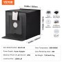 Caja de luz para estudio fotográfico VEVOR, 50,8 x 50,8 cm, 3000-5600 K, 3 temperaturas de color ajustables, kit de carpa para fotografía con 160 LED, 6 fondos, adaptador de corriente, tela suave, alto CRI ≥ 95 para fotografía de productos.