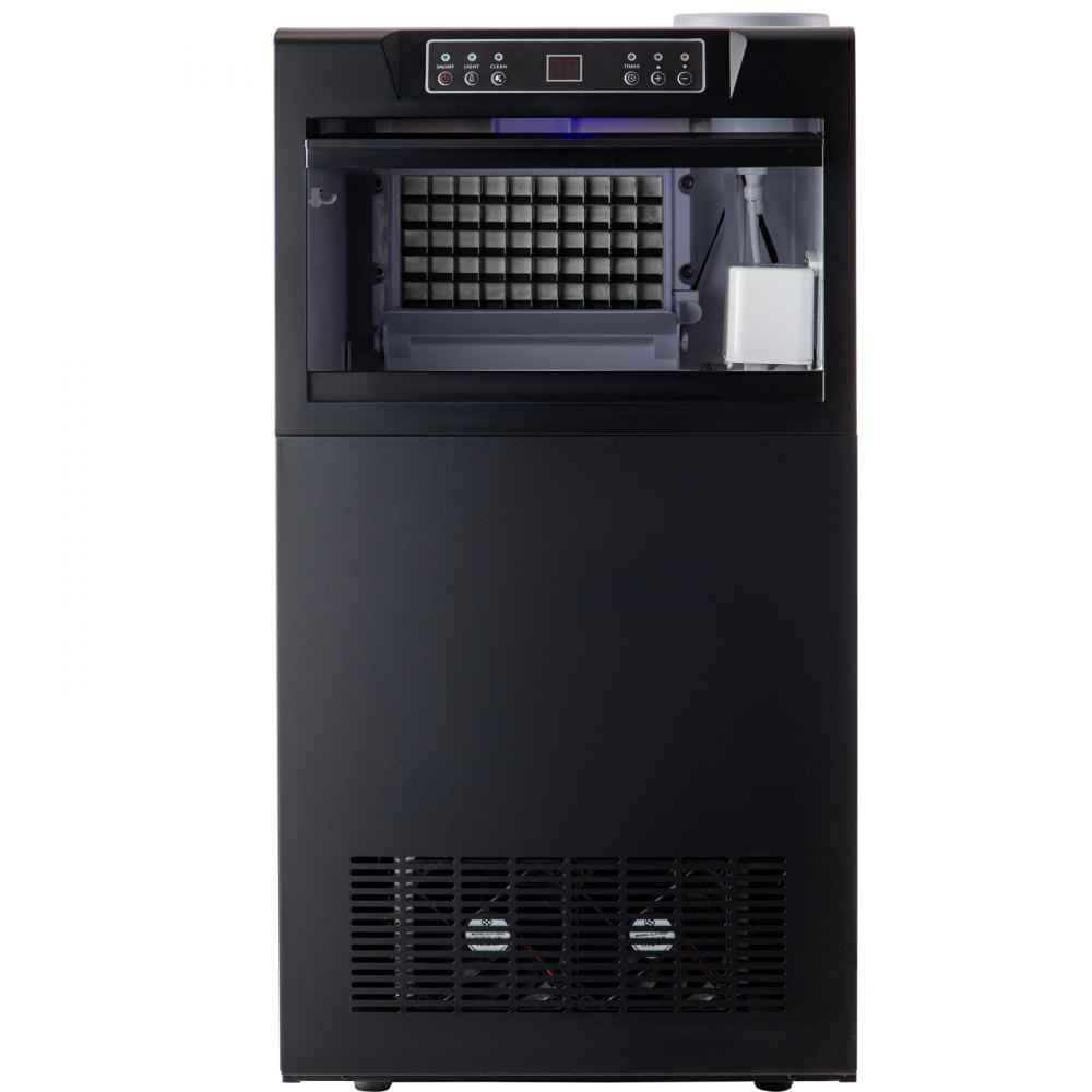 Vevor 121lb Commercial Ice Maker Built-in Ice Cube Maker Machine 50lb Storage