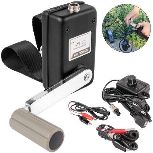 VEVOR Hand Power Generator, Hand Crank Generator 30W Crank Power Generator 0-28V