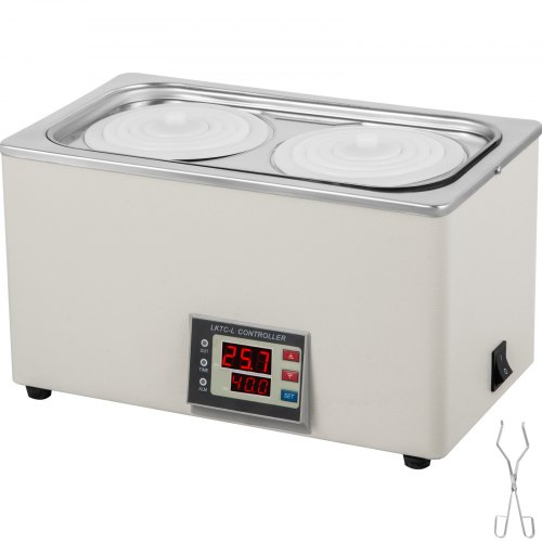 Lab Water Bath Digital Thermostatic 600w Two Holes 6l Stainless Steel 99℃ Max