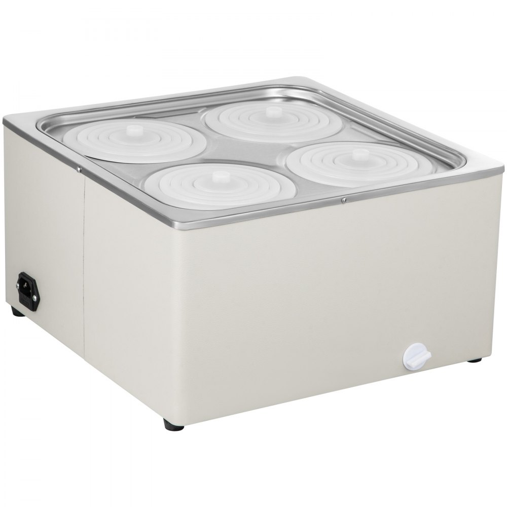 Baño de agua de laboratorio Termostático digital 800w Cuatro orificios 12l Acero inoxidable 99 ℃ Máx.