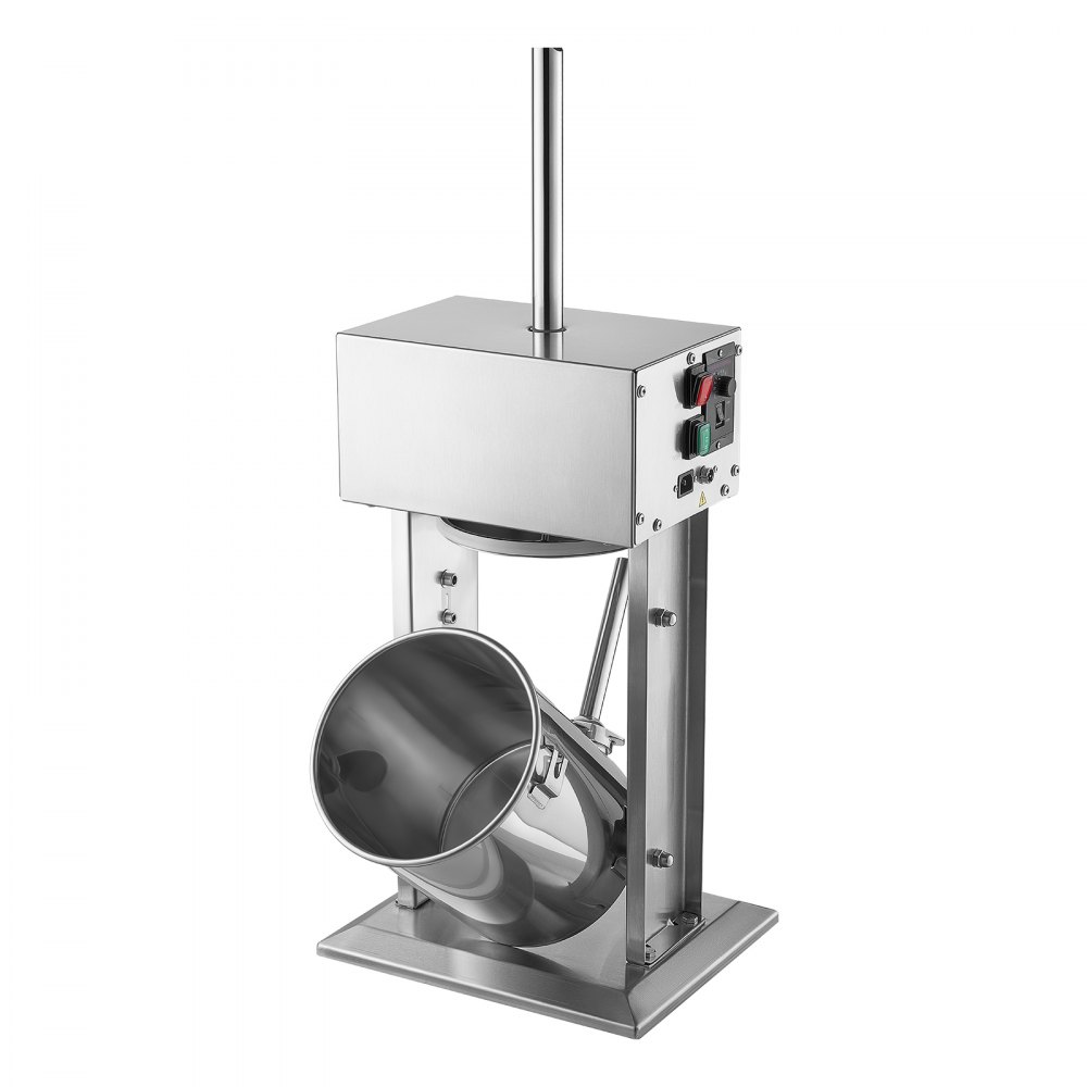 VEVOR Electric Sausage Stuffer 10L Vertical Meat Maker Stainless Steel, for Commercial Use, Stepless Speed Control Meat Stuffer, Sausage Filler Kit, 4 Filling Tubes & Foot Pedal, CE Approved