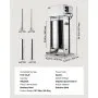 VEVOR Electric Sausage Stuffer 55 lbs Vertical Meat Maker Stainless Steel, for Commercial Use, Stepless Speed Control Meat Stuffer, Sausage Filler Kit, 4 Filling Tubes & Foot Pedal, ETL Approved