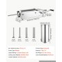 VEVOR Manual Sausage Stuffer 11 lbs/ 5L Horizontal Meat Maker Stainless Steel, for Home Camping Outdoor Grill BBQ, Dual-Speed Meat Stuffer, Professional Heavy Duty Sausage Filler Kit, 4 Filling Tubes