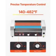 Electric 12 Hot Dog 5 Roller Commercial Sausage Grill Cooker Machine 750W