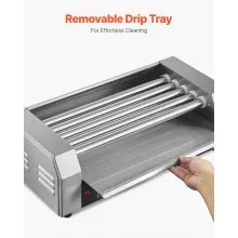 Electric 12 Hot Dog 5 Roller Commercial Sausage Grill Cooker Machine 750W