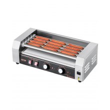 Electric 12 Hot Dog 5 Roller Commercial Sausage Grill Cooker Machine 750W