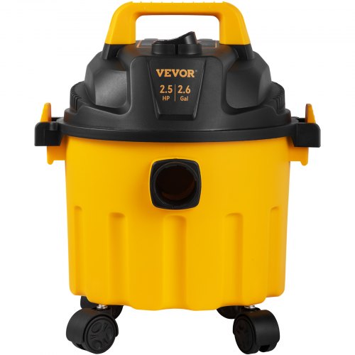 VEVOR Wet Dry Vac, 2.6 Gallon, 2.5 Peak HP, 3 in 1 Shop Vacuum with Blowing Function, Portable with Attachments to Clean Floor, Upholstery, Gap, Car, ETL Listed, Black/Yellow