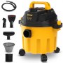 VEVOR Wet Dry Vac, 2.6 Gallon, 2.5 Peak HP, 3 in 1 Shop Vacuum with Blowing Function, Portable with Attachments to Clean Floor, Upholstery, Gap, Car, ETL Listed, Black/Yellow