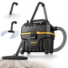 VEVOR Wet Dry Vac, 4 Gallon, 5 Peak HP, 3 in 1 Shop Vacuum with Blowing Function Portable Attachments to Clean Floor, Upholstery, Gap, Car, ETL Listed, Black/Yellow