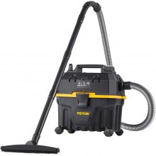 VEVOR Wet Dry Vac, 4 Gallon, 5 Peak HP, 3 in 1 Shop Vacuum with Blowing Function Portable Attachments to Clean Floor, Upholstery, Gap, Car, ETL Listed, Black/Yellow