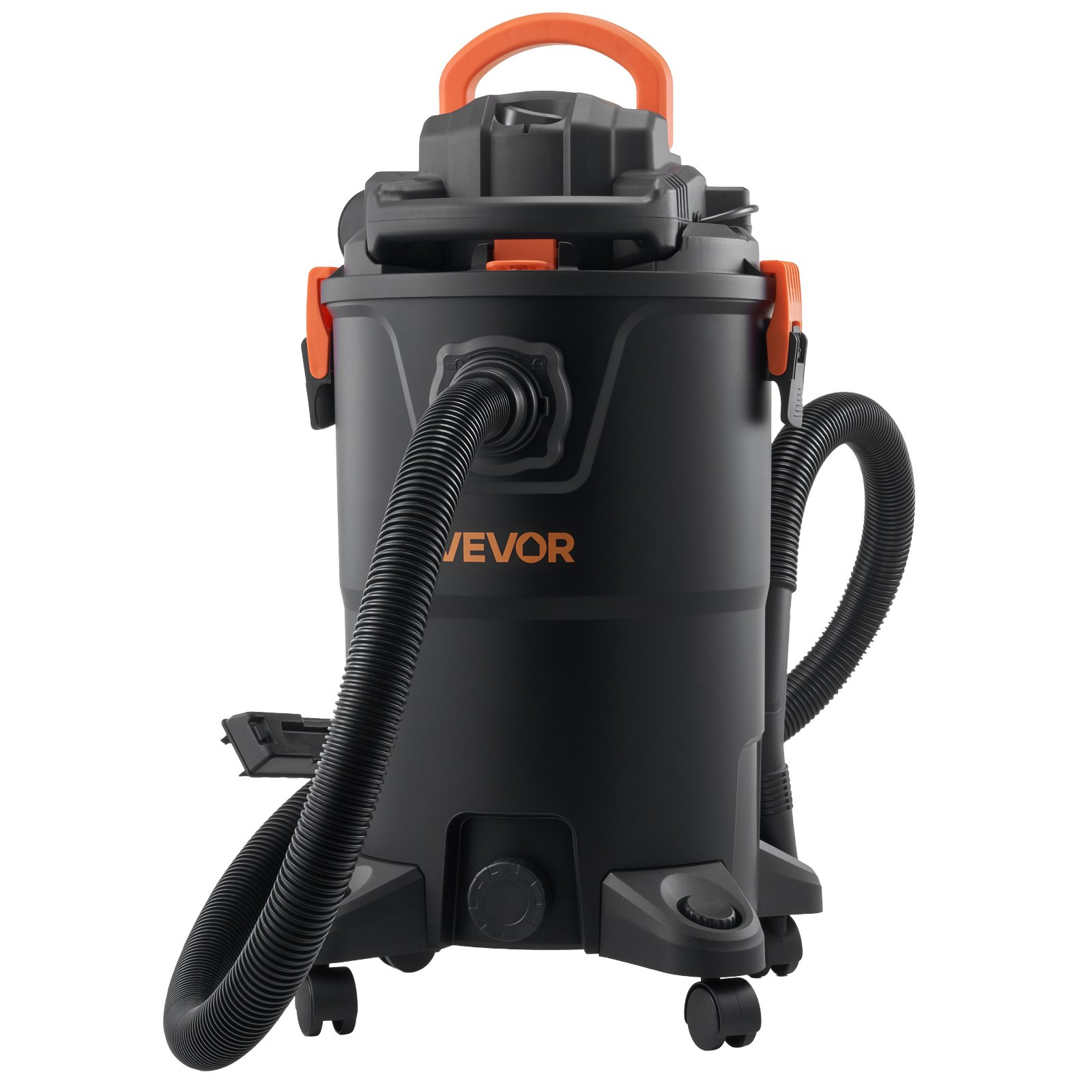 VEVOR 3-in-1 Shop Vac, 8 Gallon Wet Dry Shop Vacuum, 4.5 Peak HP Portable Vacuum Cleaner with Blower, Dual-Filter, 1350W Input Power, 1.25in x 7ft Hose, 9.8ft Cord for Jobsite, Workshop, Garage, Home