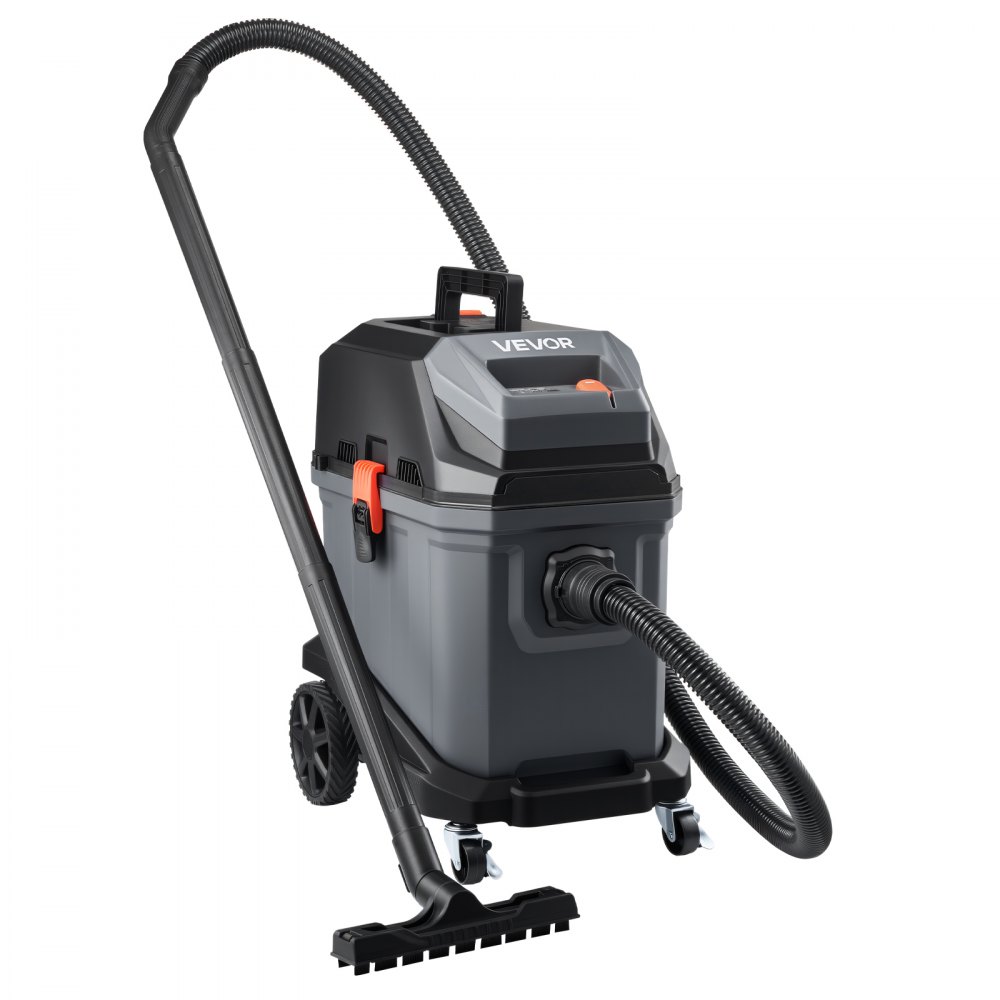 VEVOR Commercial Shop Vac, 11 Gallon Wet Dry Shop Vacuum, 5.5 Peak HP Portable with One-Button Self-Cleaning, 1350W Input, 1.25in x 7ft Hose, 20ft Cord, Industrial-Grade for Jobsite, Workshop