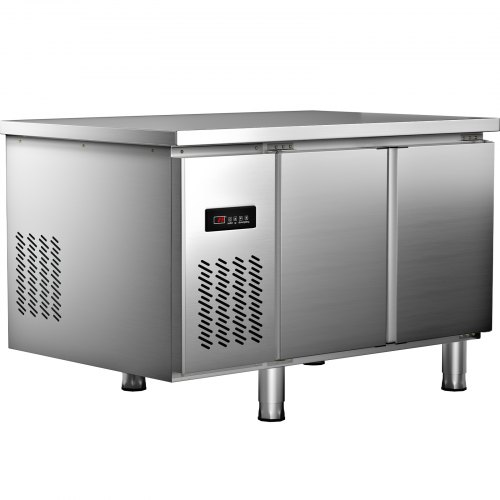 VEVOR Commercial Refrigerator,48'' Undercounter Refrigerator, Stainless Steel Built-in and Freestanding Worktop Refrigerator, Under Counter Cooler with Digital Temperature Control 23°F ~ 50°F for Restaurant Kitchen, 2 Door